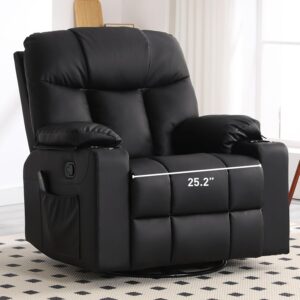 Bonzy Home Oversized Swivel Rocker Recliner