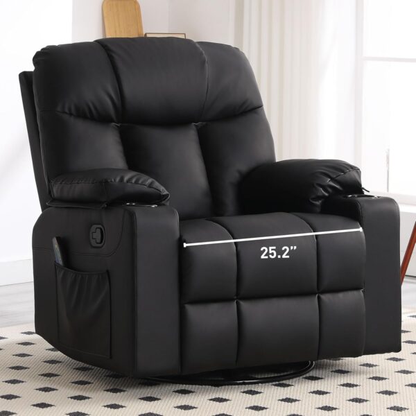 Bonzy Home Oversized Swivel Rocker Recliner