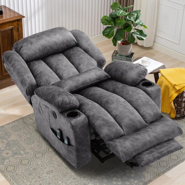 MEETWARM Oversized Dual Motor Lay Flat Power Lift Recliner Chair